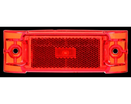LED Light  Series 21  M/C  2" x 6"  Rectangular-Red  1-Diode  2-Screw