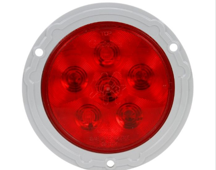 LED Light  Super 44  ST/T  4" Round  6-Diode  Flange-Gray