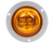 LED Light  Series 10  M/C  2.5" Round-Yellow  8-Diodes  Flange Mount  includes 93745 Plug