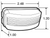 LED License Light  1" x 2" Rectangular  3-Diode  Bracket Mount