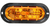 LED Light  Series 60  Front/Park/Turn  2" x 6" Oval-Yellow  44-Diodes  Flange Mount
