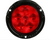 LED Light  Super 44  ST/T  4" Round  6-Diode  Flange Mount-Black  w/Plug 94706