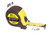 25' Measuring Tape, 1" Yellow, Sliding Lock
