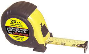 25' x 1" Yellow Measuring Tape