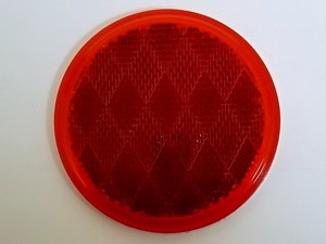Truck-Lite 98005R, 3-3/16" Round Red Stick-On Reflector