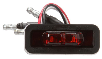 LED Light  Series 36  M/C 1" x 2"  Rectangular-Red  3-Diodes  Adhesive Mount