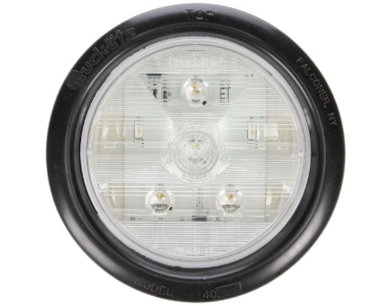 LED Back-Up Light  Super 44  4" Round 6-Diode  includes: 94789 Plug, 40700 Grommet