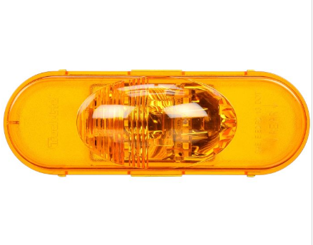 LED Light  Series 60  Turn Signal  2" x 6"  Oval-Yellow  Oval  Grommet Mount  Side Turn
