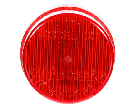 LED Light  Series 30  M/C  2" Round-Red  Grommet Mount