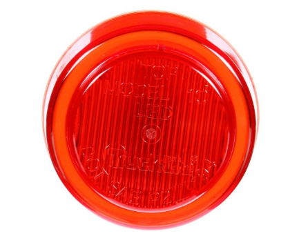 LED Light  series 10  M/C  2.5" Round Red 2-Diode  includes grommet and plug
