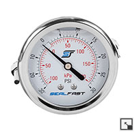 Pressure Gauge 100 psi Back Mount