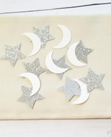 Gold Twinkle Little Star and White Moon Confetti
