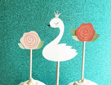 Swan Princess Cupcake Toppers