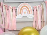 Personalized Pink Rainbow Ribbon Banner