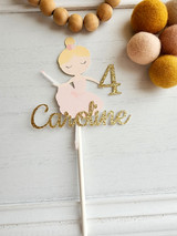 Custom Ballerina Cake Topper - Personalized with Your Child's Name