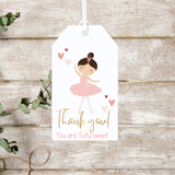 Ballerina Birthday Party Favor Tags | Print and Cut