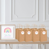 Pastel Watercolor Rainbow Take One Sign