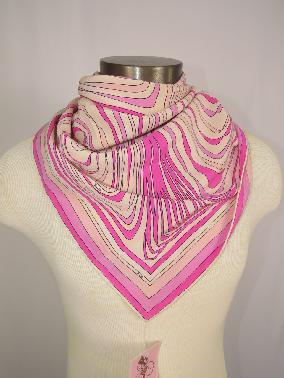 Emilio Pucci Multi Pink Abstract Patterned Scarf - Orlando Vintage  Clothing and Costume