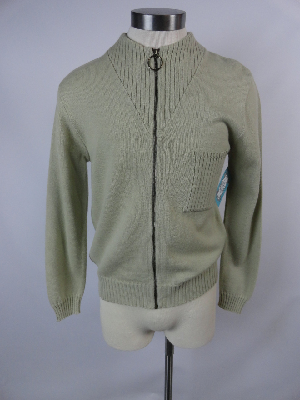 mens zip up wool cardigan