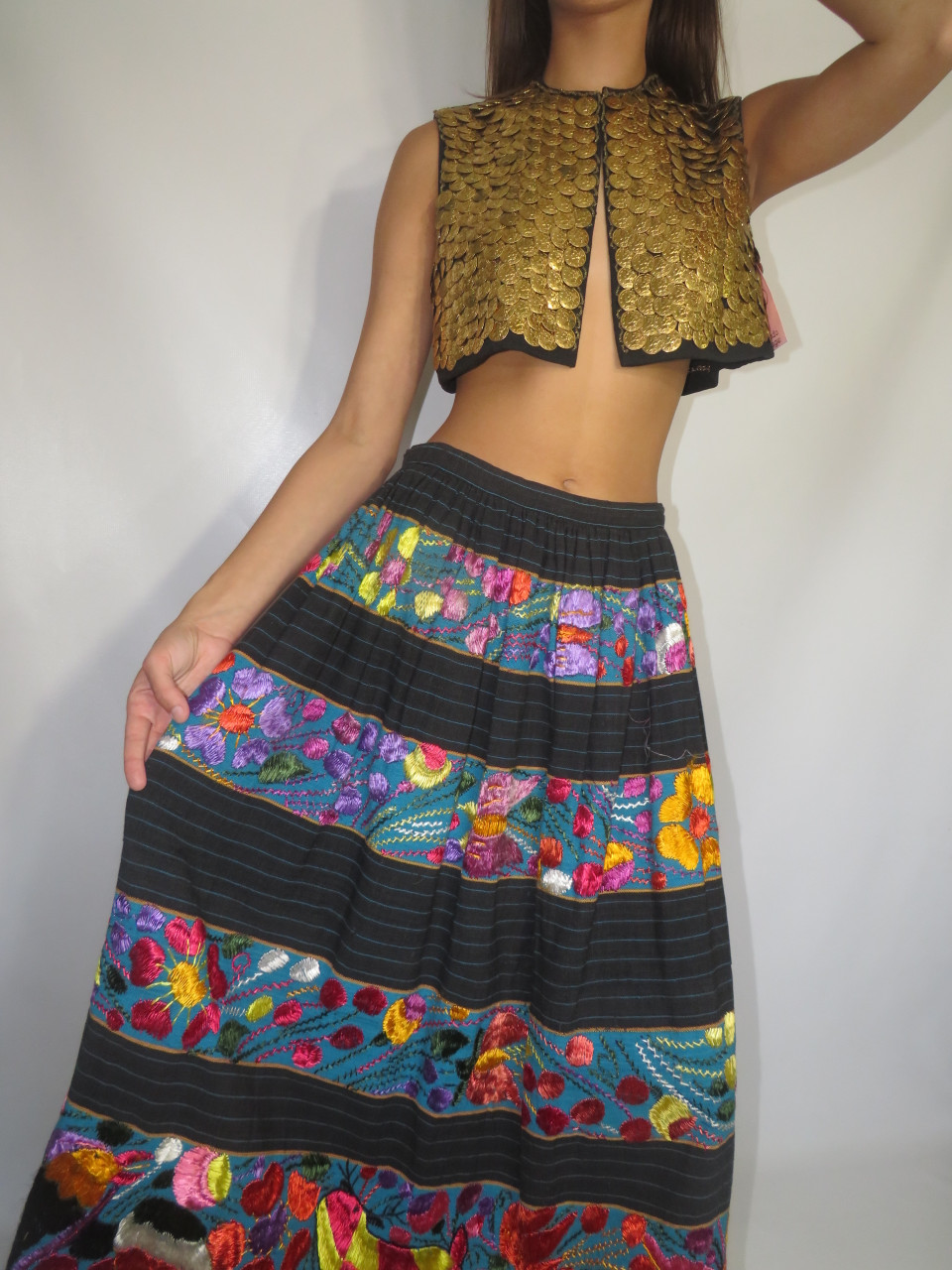 hand embroidered skirt