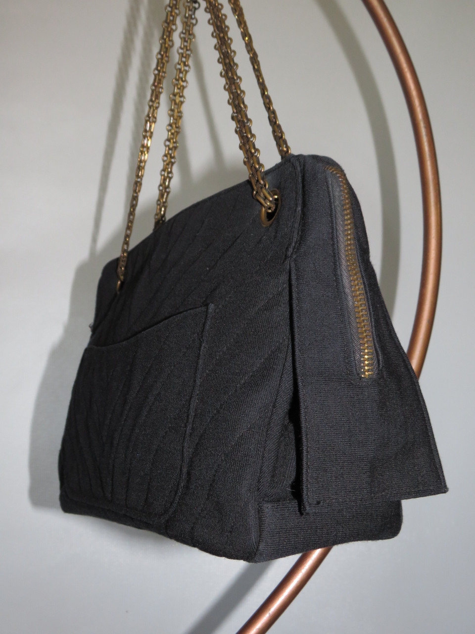 Vintage Chanel Mademoiselle Chain Zip Tote Bag
