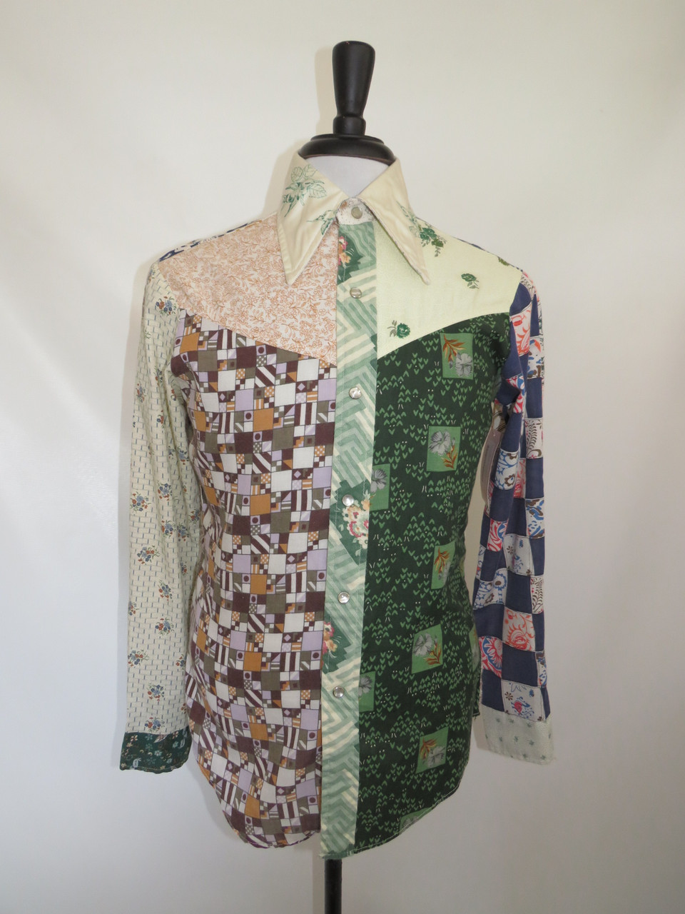 Button Clothing and Snap Costume Orlando Shirt Patchwork Vintage - Kennington\