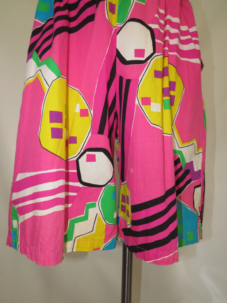 "Jams" Pink Bathing Suit with Funky Multicolored Pattern Orlando