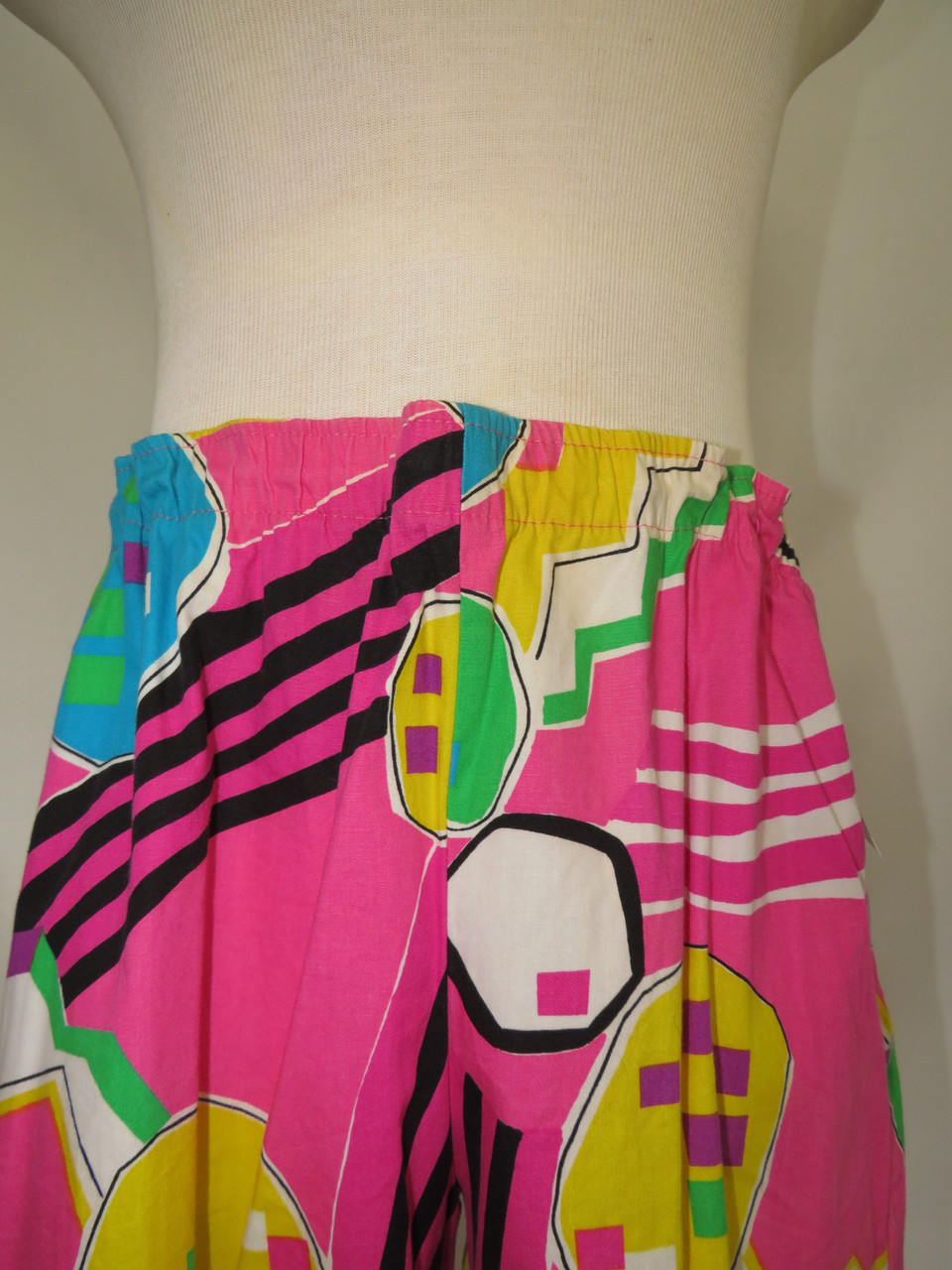 "Jams" Pink Bathing Suit with Funky Multicolored Pattern Orlando