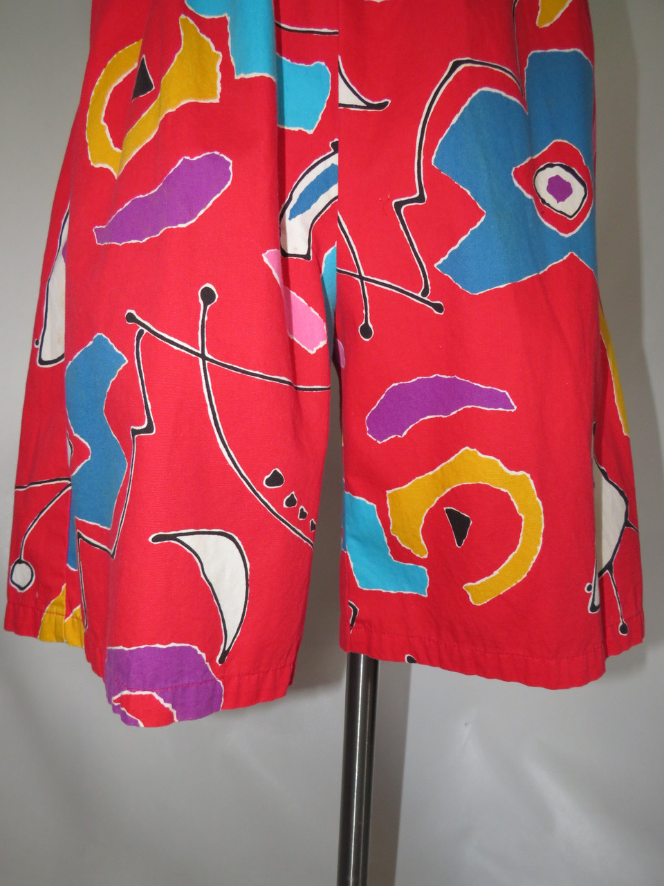 "Jams" Red Bathing Suit with Multicolored Pattern Orlando Vintage