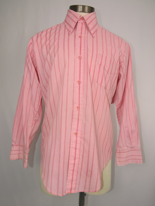 "Masterbuilt" Pink Striped Long Sleeve Shirt