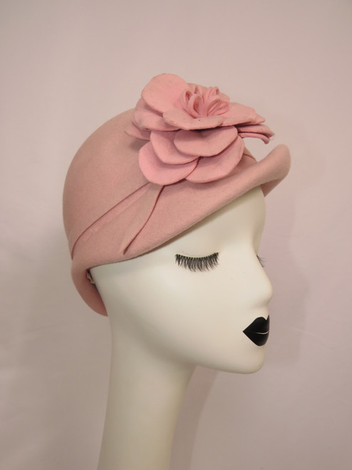 "Adolfo II" Baby Pink Flower Hat