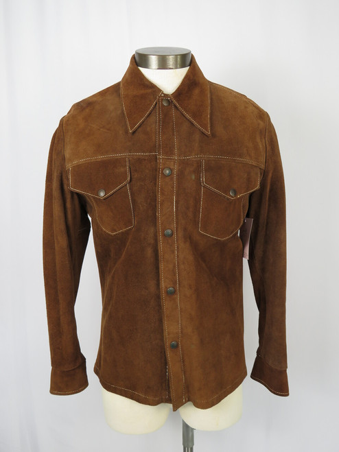 "Golden Threads" Brown Suede Jacket