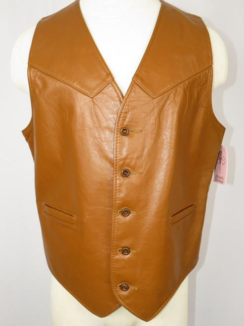 "Sears: The Leather Shop"Brown Vest