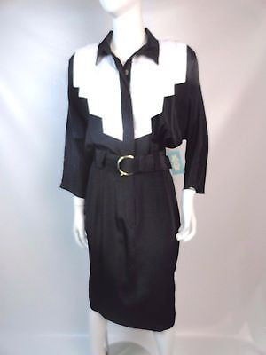 80s style black dress