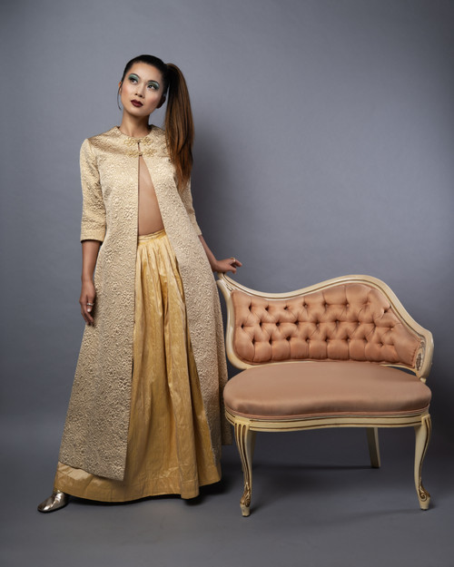"Christian Dior" Gold Embroidered Robe 