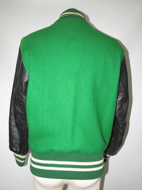 "Whiting" Kelly Green Wool Varsity Jacket