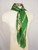 Green Floral Bouquet Patterned Silk Scarf