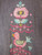 Princess Cross-Stitch Floral Bird Scene w Rhinestones Circle Skirt