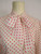 "White Stag" White w/ Pink Polkadots Secretary Blouse