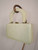 White Accordion Embossed Leather Purse