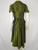 "Shirley Lee" Olive Green Silk Dress