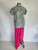 "Tommies" 3pc. Cool Tone Birds of Paradise Print Pajama Set