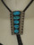 SS Trapezoid w/Graduated Circles Turquoise Bolo