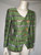 "Neil Bieff" Green w/ Gold & Silver Stripes & Large Textured Gold Buttons