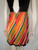 Black Velvet Turtleneck Dress w/ Groovy Patterned Pleated Skirt Bottom
