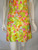 "Hov's Couture" Neon Floral Drop Waist Pleated Skirt Mod Dress