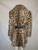 Faux Cheetah Print Fur Coat w/ Black Leather Belt