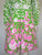 2pc. White, Light Pink, & Kelly Green Floral Print Dress & Coat w/ Rhinestone Buttons