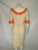 "Cabot" Cream Knit Dress with Orange Crochet