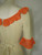 "Cabot" Cream Knit Dress with Orange Crochet